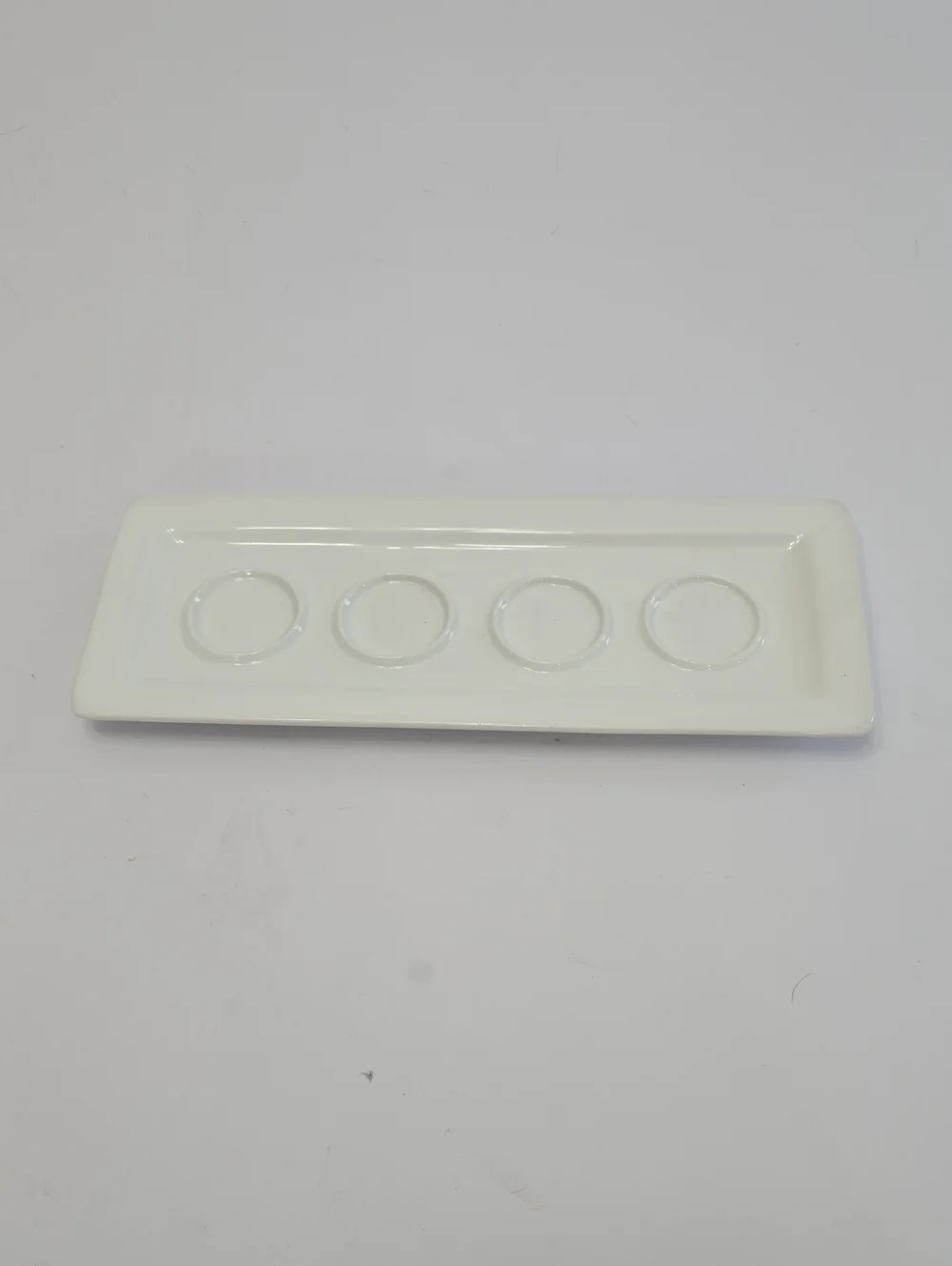 Pier 1 Imports Tasting Party Set Of 4 Tasting Cups And 1 Tray Porcelain White